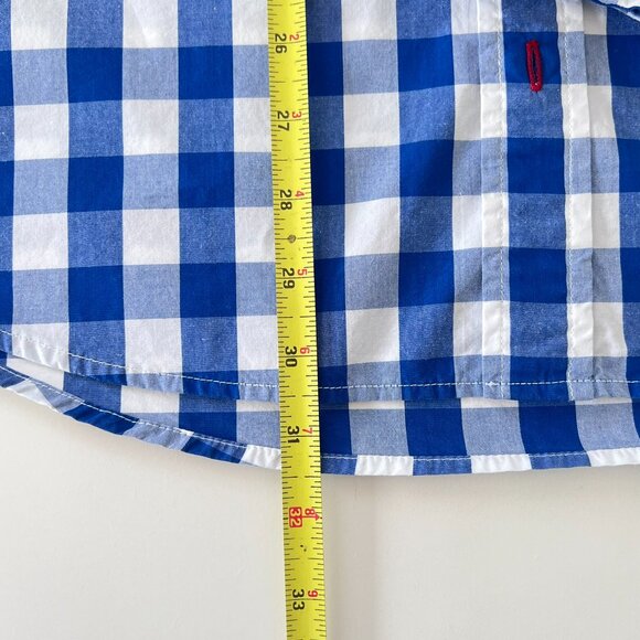 Boden Men Blue White Gingham Check Button Down Long Sleeve Shirt Preppy Size 16" - Picture 10 of 10